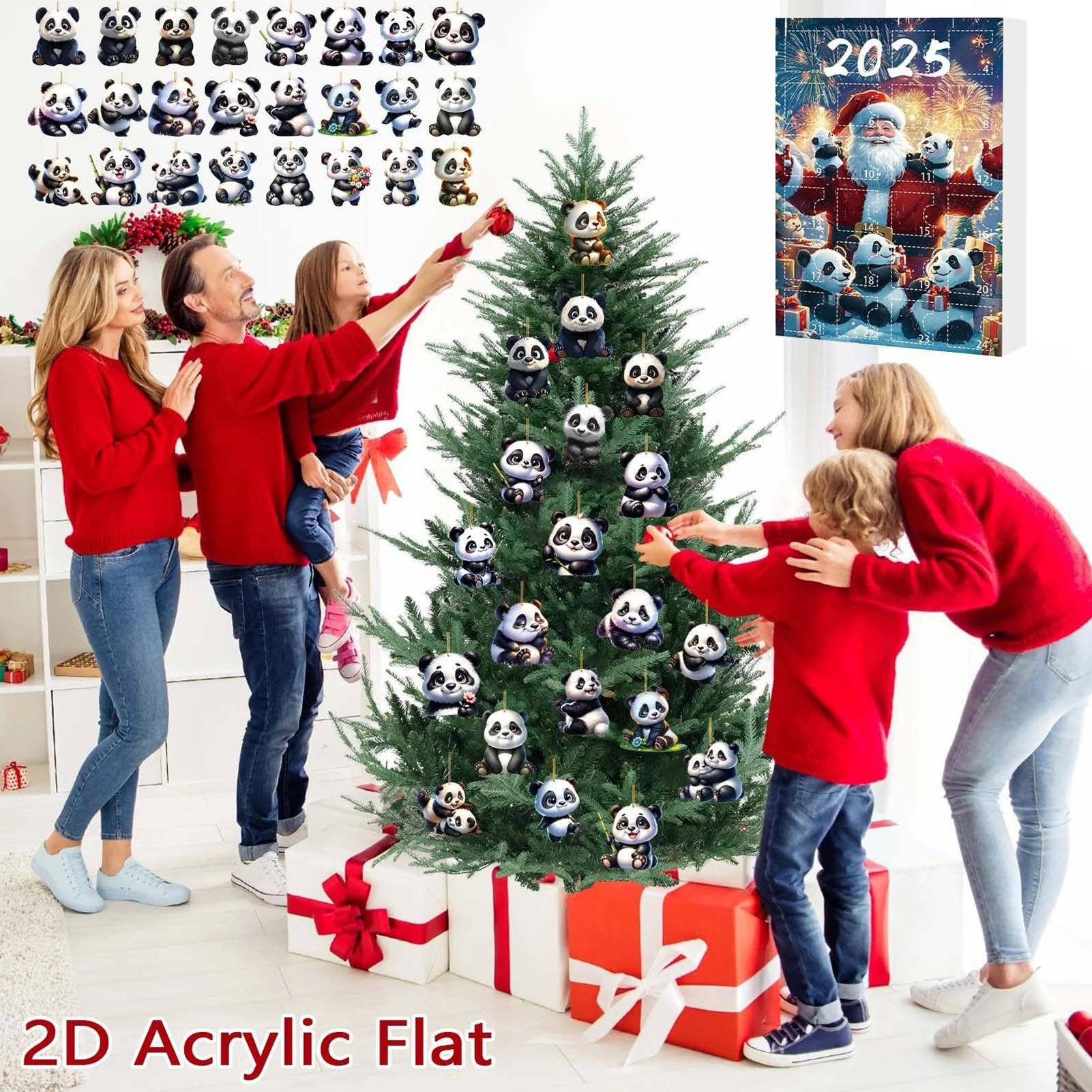 Amazon.co.jp: クリスマスアドベントカレンダー,24日間2Dパンダ